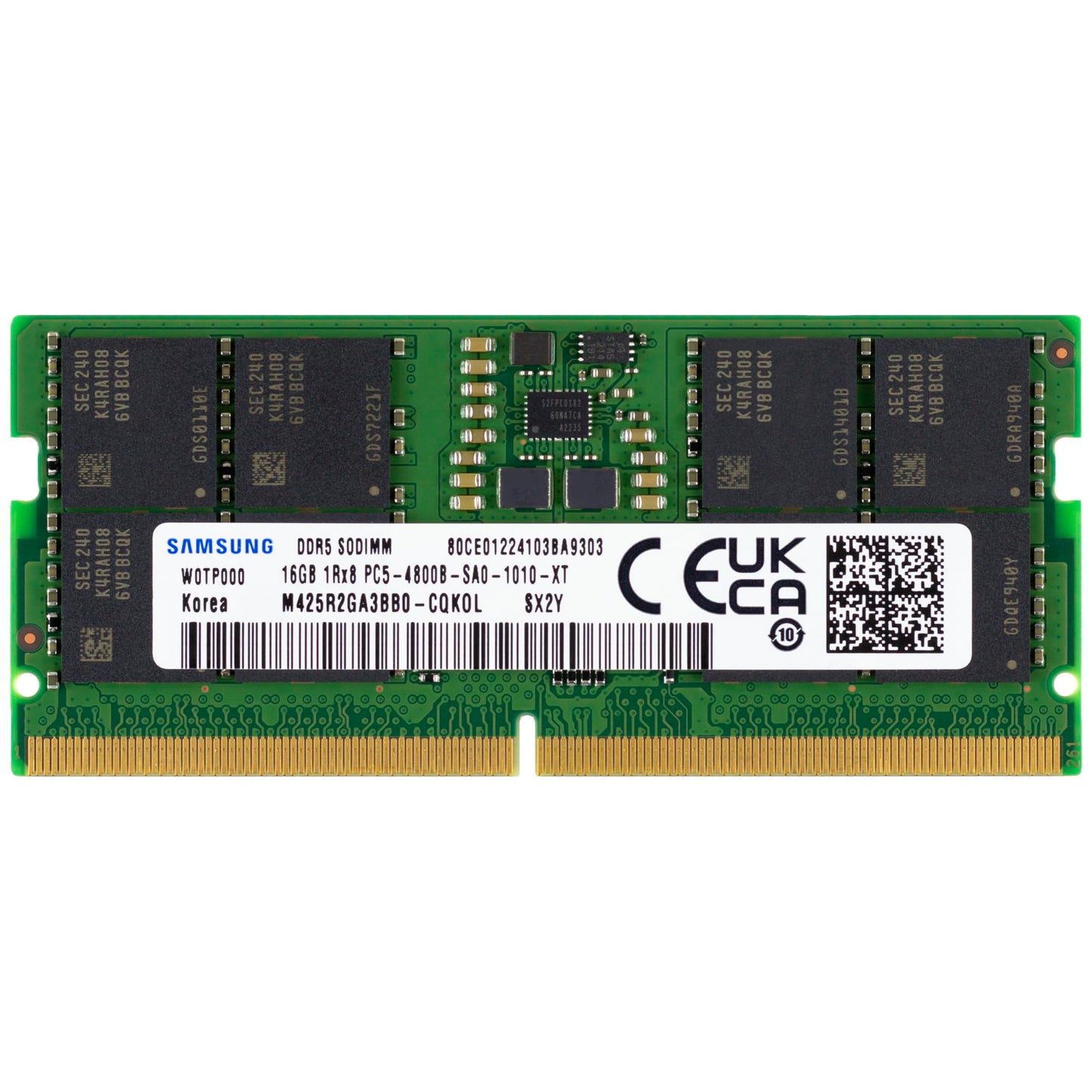16GB 4800MHz DDR5 Non ECC CL40 SODIMM 1R