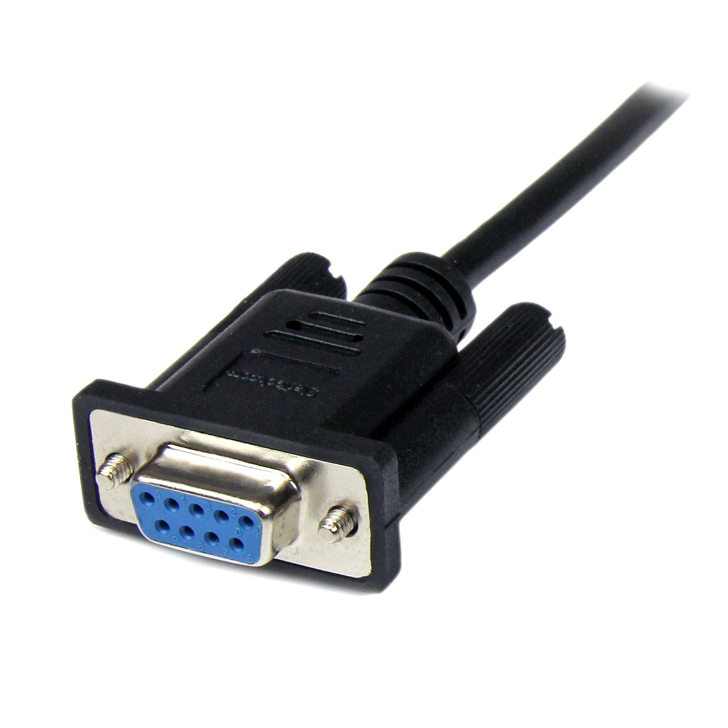 1m Black DB9 RS232 Null Modem Cable F/M