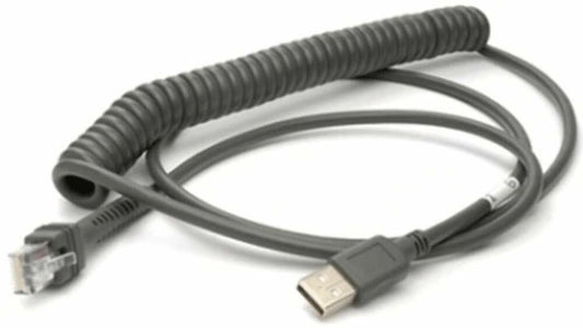 Cable USB, black, 2.9m,coiled,host power
