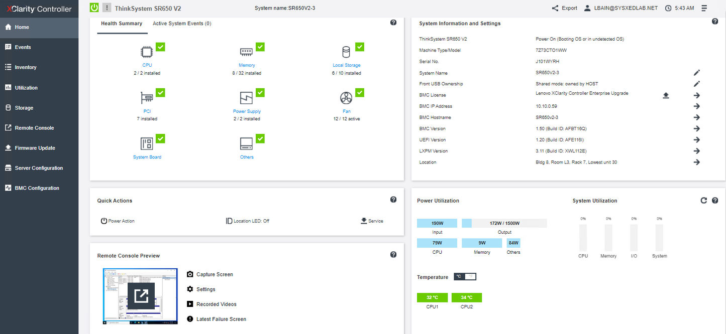 ThinkSystem XClarity Controller Standard