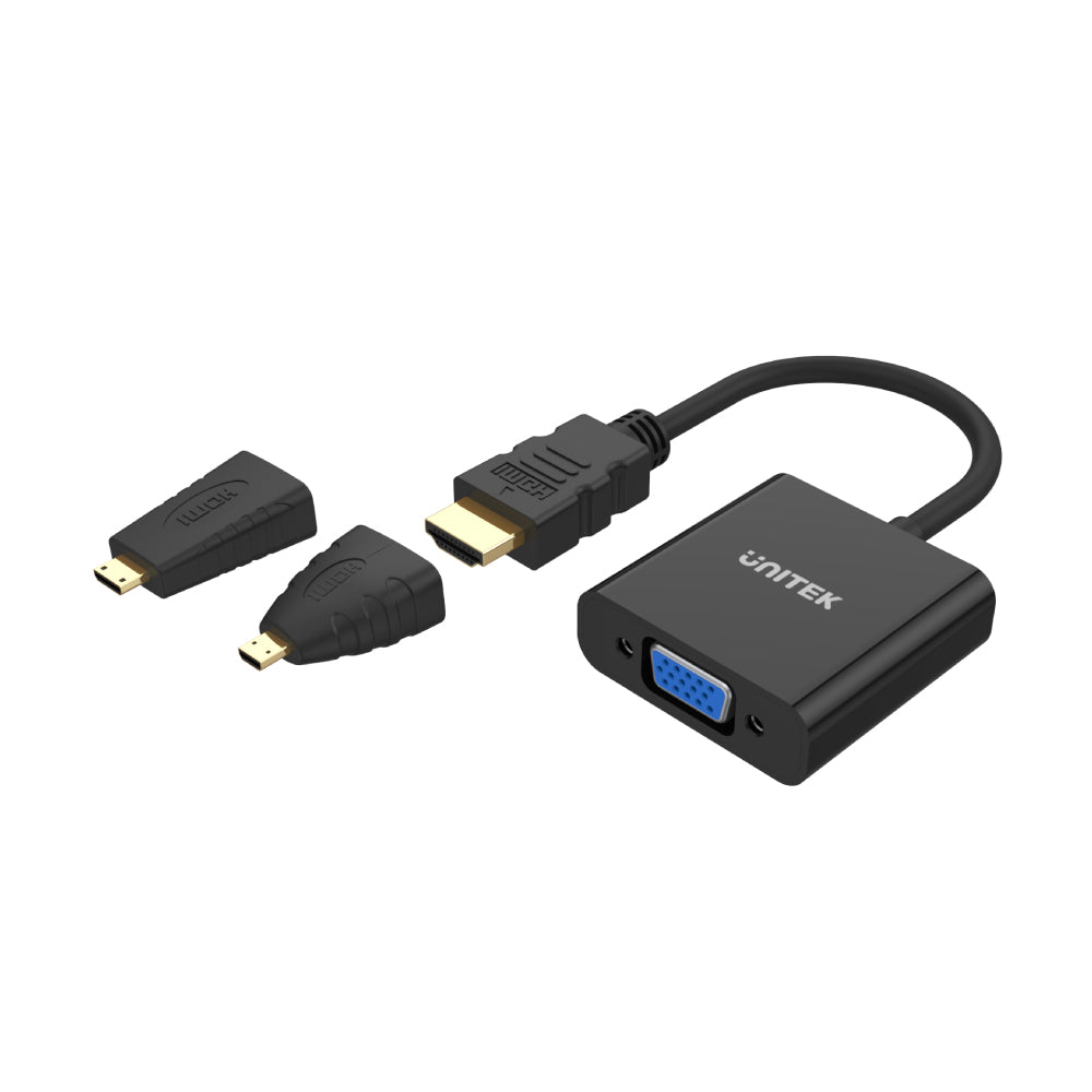 Compact HDMI to VGA Adapter with Audio (