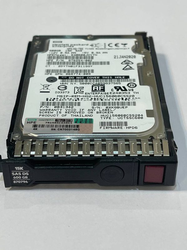 600GB SAS 15K SFF SC D