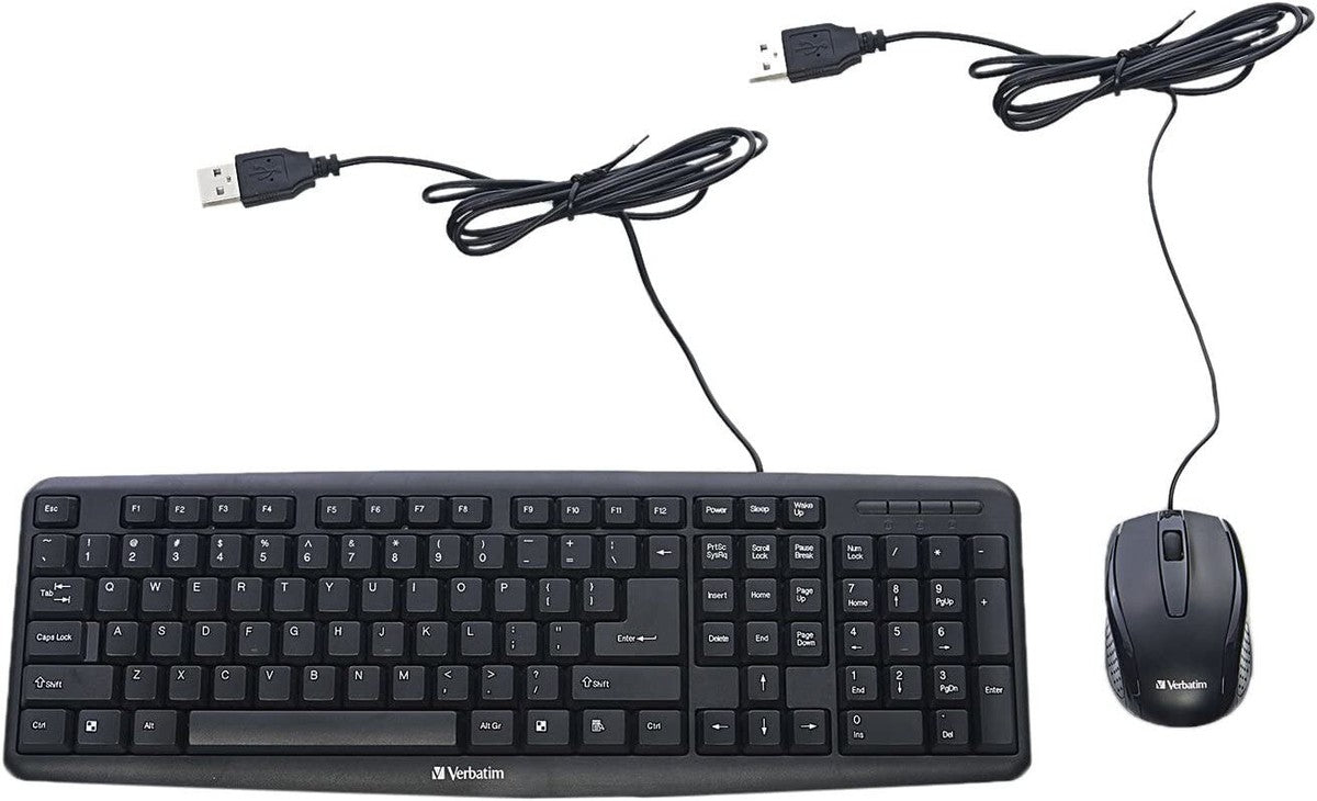 Slimline Corded USB Keyboard and Mouse #