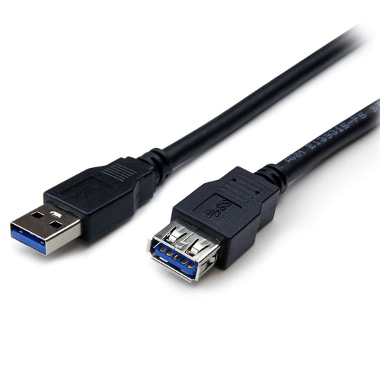 2m Black USB 3.0 Extension Cable M/F