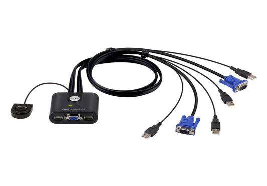 Cable KVM USB / VGA de 2 Puertos con cab