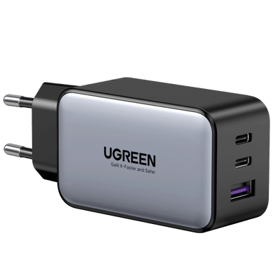 65W 3-Port GaN Wall Charger