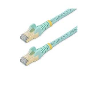 35ft Aqua Molded Category 6a Patch Cable