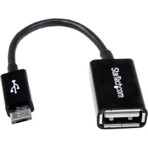 Cable 12cm Micro USB a USB A Hembra OTG