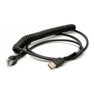 Cable USB, black, 2.9m,coiled,host power