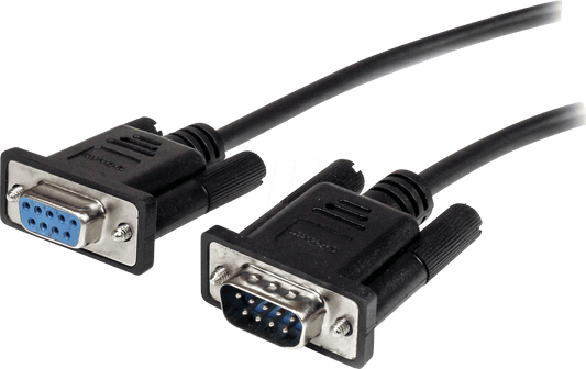2m Straight Through Serial Cable M/F BK