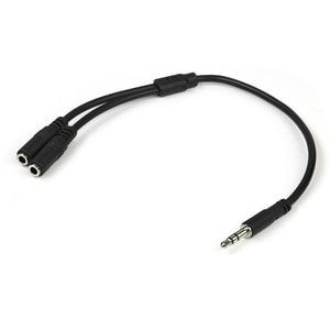 Slim Stereo Y Cable 3.5 to 2x 3.5mm