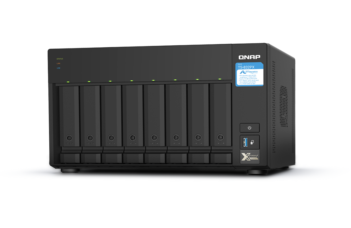 NAS de alta capacidad con SFP+ 10GbE y 2