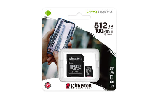512GB micSDXC Canvas Select Plus 100R A1