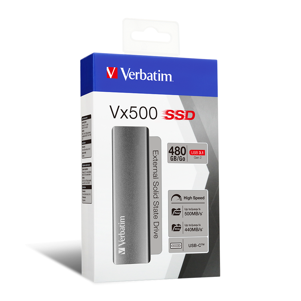 480GB Vx500 External SSD, USB 3.1 Gen 2