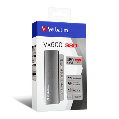 480GB Vx500 External SSD, USB 3.1 Gen 2