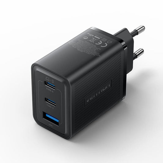 65W 3-Port GaN Wall Charger
