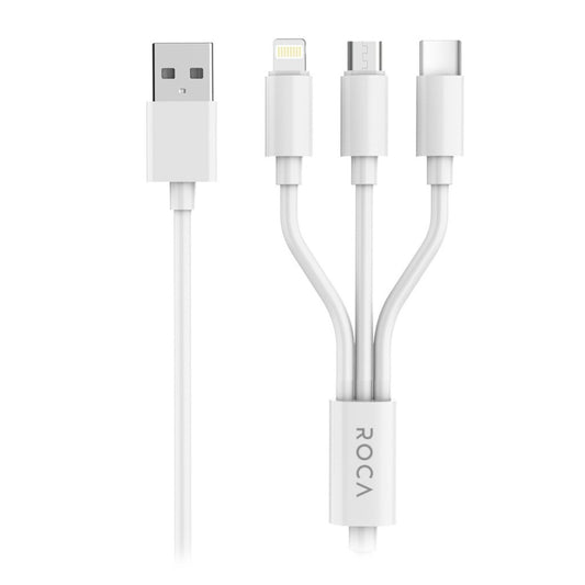 Cable 1m USB a USBC Micro Lightning