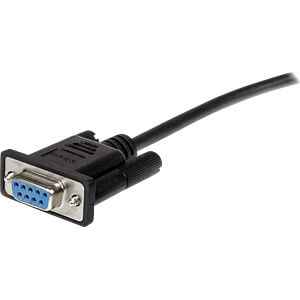 2m Straight Through Serial Cable M/F BK