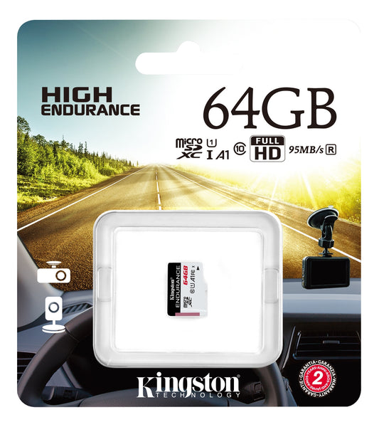 64GB microSDHC Endurance 95R/30W C10 A1