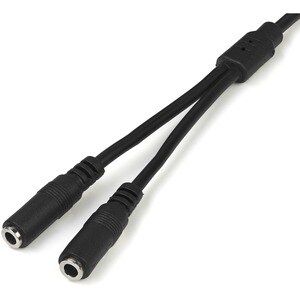 Slim Stereo Y Cable 3.5 to 2x 3.5mm