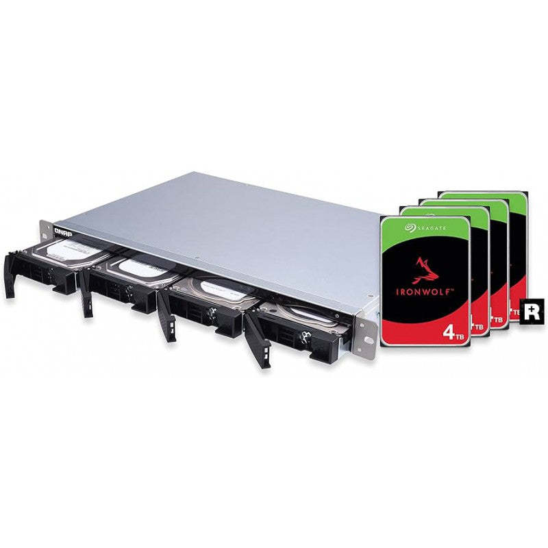 NAS QNAP 1U de 4 bahías basado en ARM de