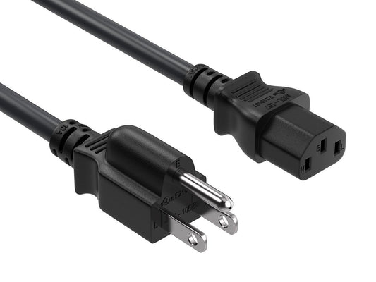 12ft 5-15P to C13 18 AWG PC Power Cable
