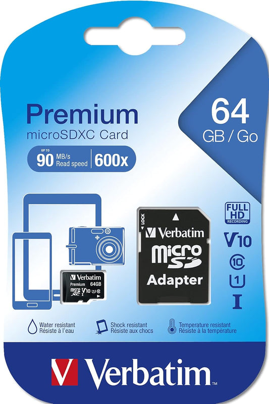64GB Premium microSDXC Memory Card with
