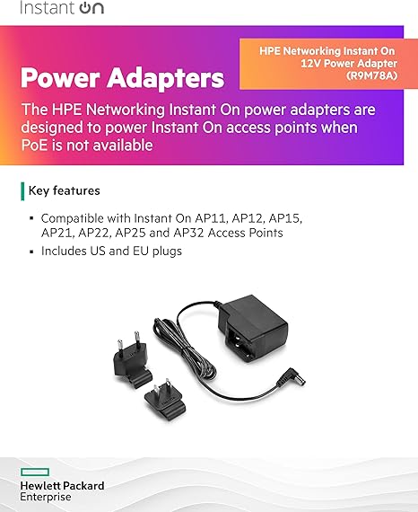 Aruba Instant On 12V/18W Power Adaptor U