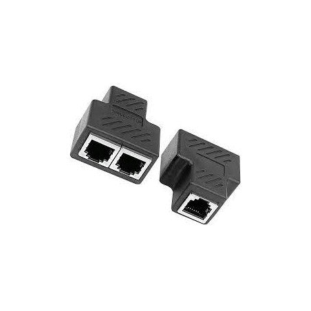2-to-1 RJ45 Splitter Cable Adapter - F M