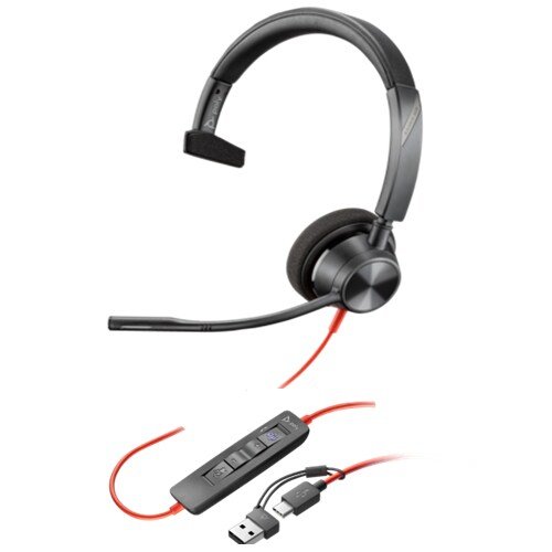 Poly BW 3310 Mono -M USB-C HS +USB-C/A