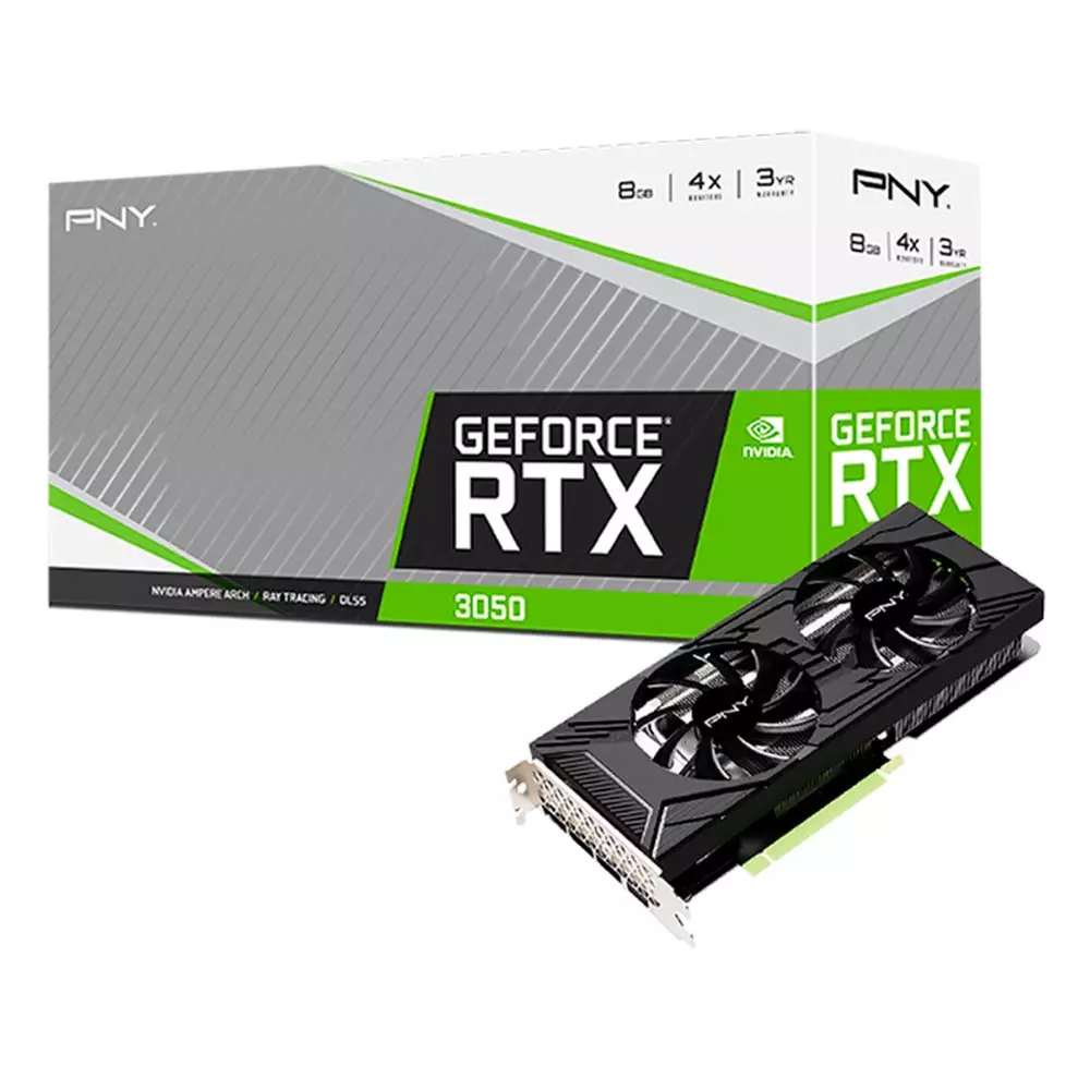 tarjeta video pny rtx 3050 8gb dual fan 2